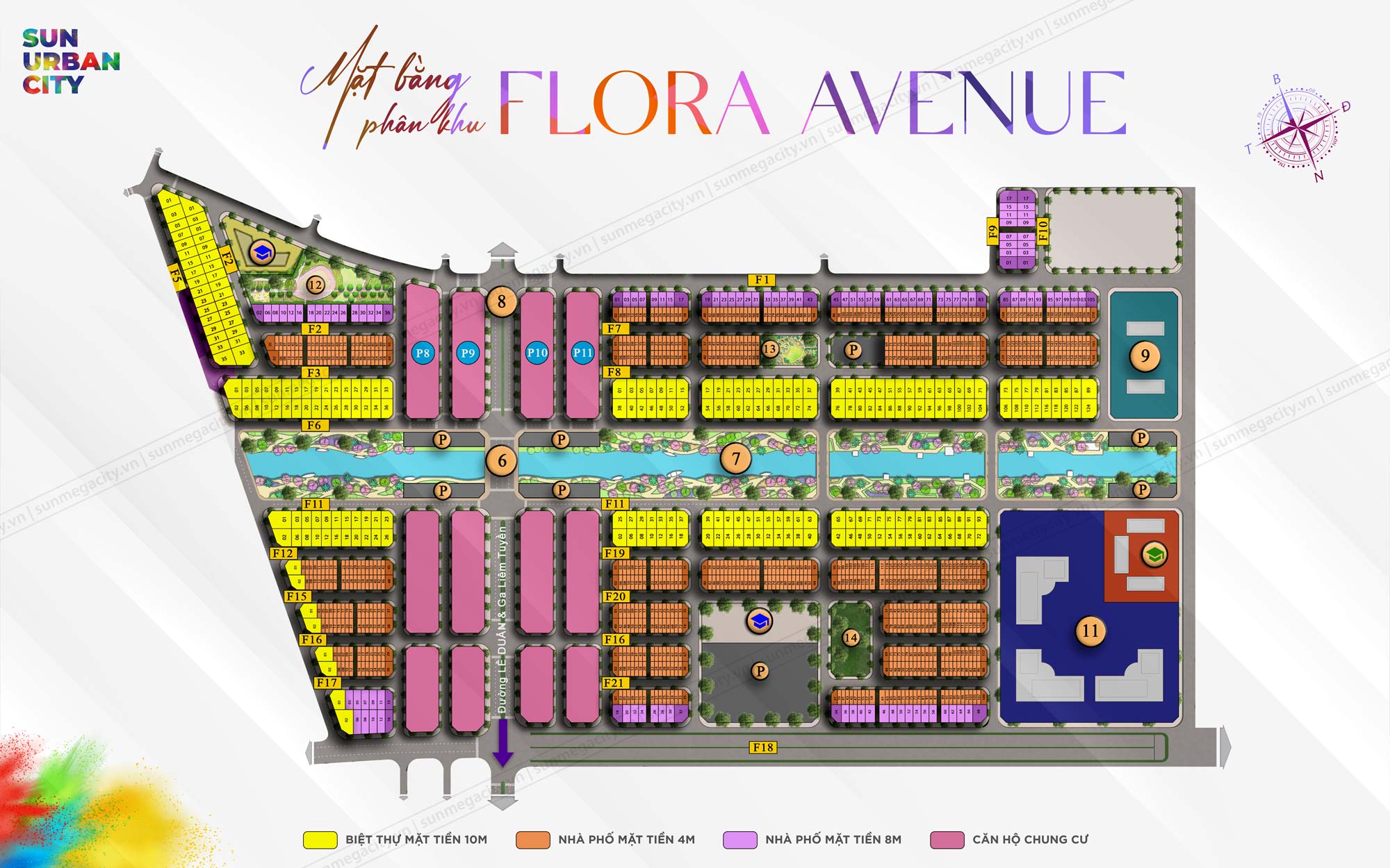 Mat bang PK Flora Avenue SMC